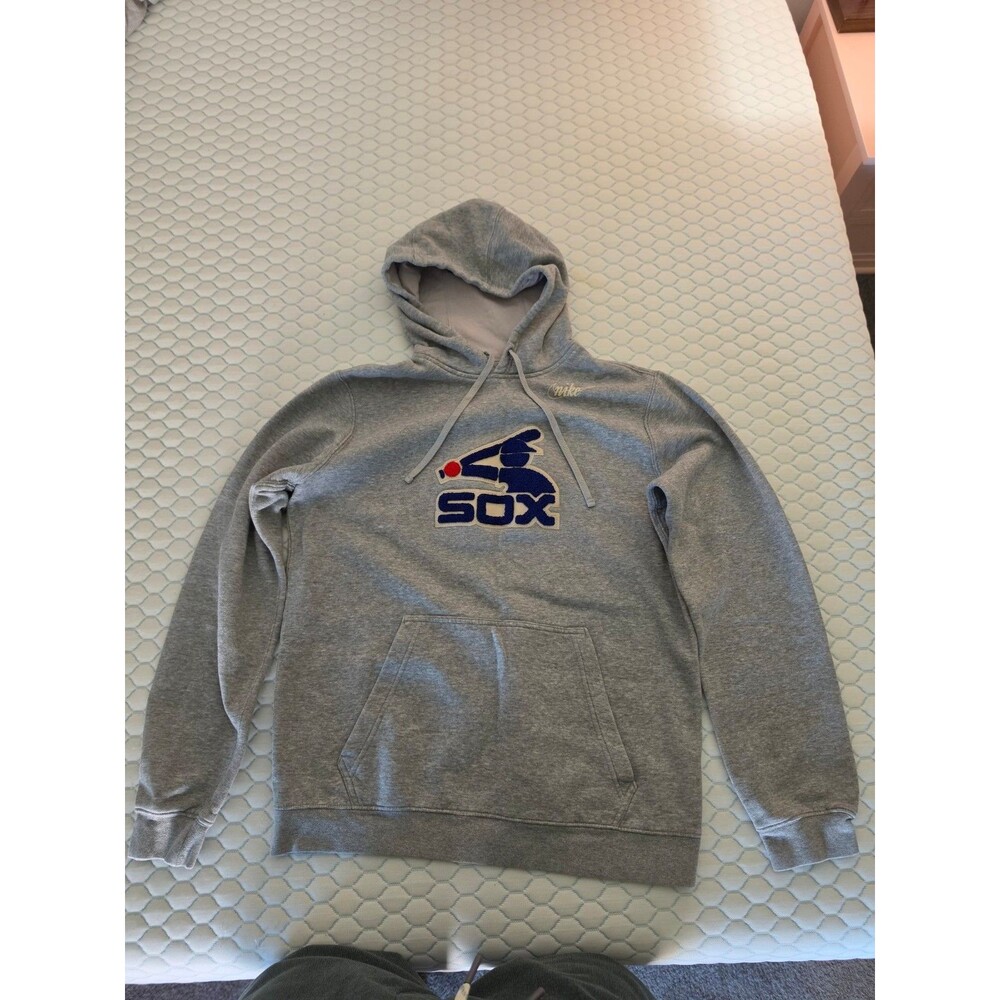 Nike Chicago White Sox Hoodie Mens M Gray Cooperstown Pullover